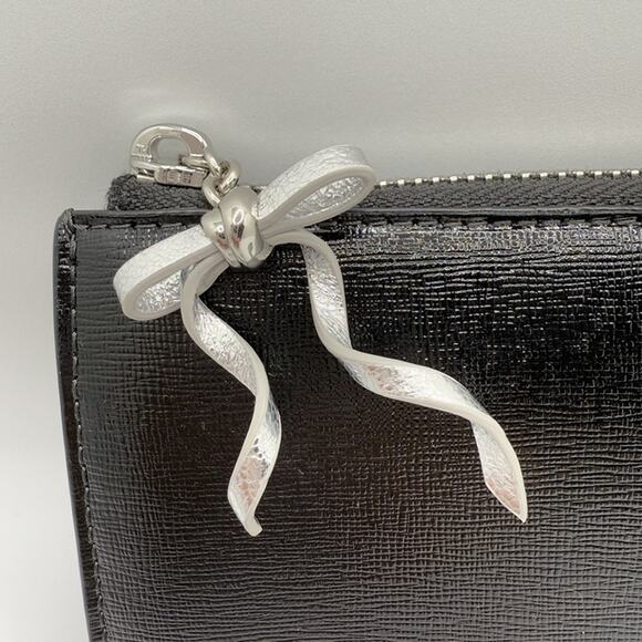 Kate Spade Whiskers Zip Around Continental Wallet KI714 Black with White Cat - Picture 6 of 12